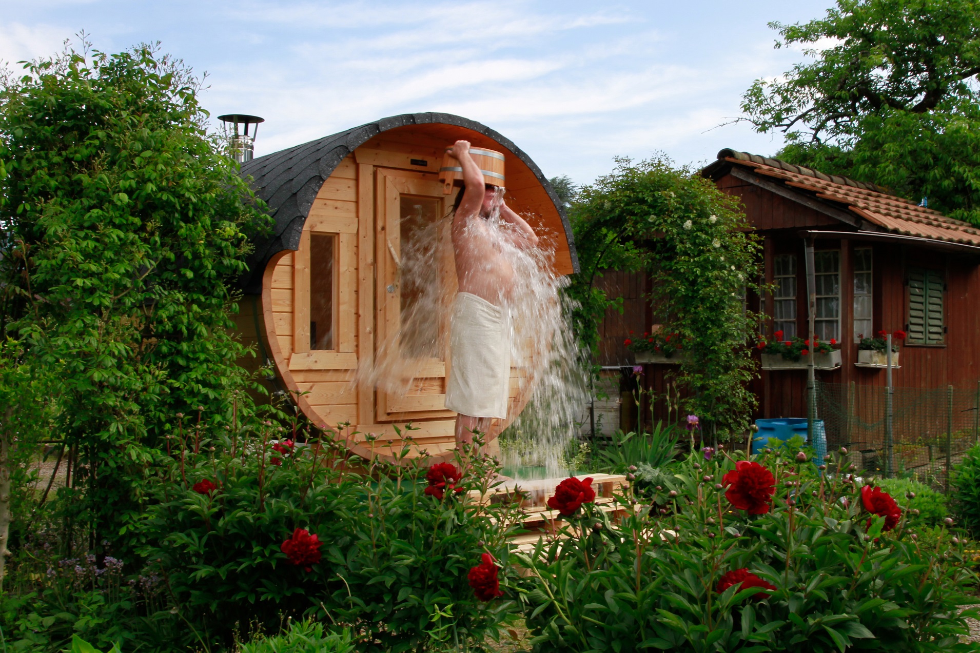 Saunafass die Fasssauna